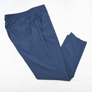 Bonobos Golf Pants Tailored Fit Performance Blue Flat Front Mens Size 38 x 28*